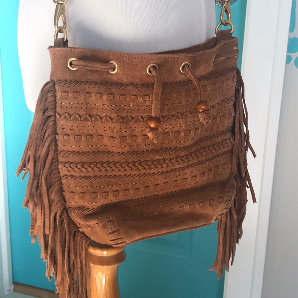 Linea Pelle suede shoulder bag